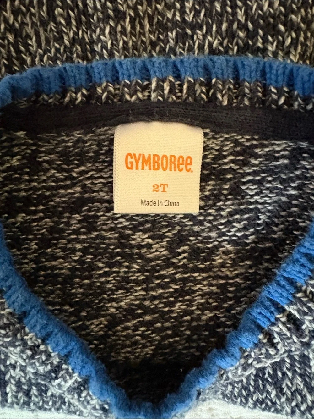 ROAR! Blue & Gray Crewneck Sweater